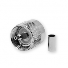 Crimp UHF/PL connector for RG 174