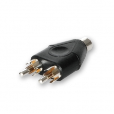 Cinch Y-Verbinder 1x Buchse auf 2x Stecker