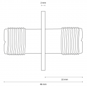 UHF Connector Chassis Mount female-female