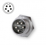 Microphone plug bulkhead 5-pin